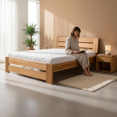 Schlofkummer Holzbett Eechent Holz Bett Better Hotel Landhaus Stil Massiv Miwwelen