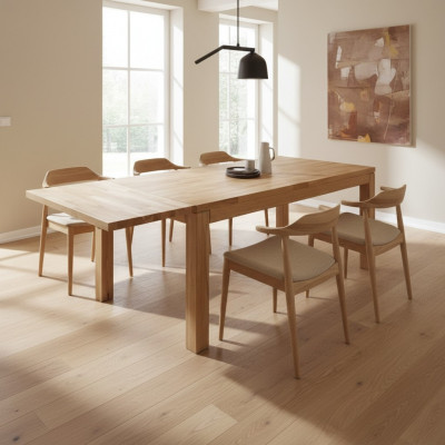 Iessdësch Dësch Iesszëmmer Wunnzëmmer Holz Vollholz Miwwelen Holz Miwwelen Handaarbecht