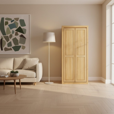 Kleederaschaf Schlofzëmmer Holz Schaf Eechte Handaarbecht Vollholz Schaf Holz