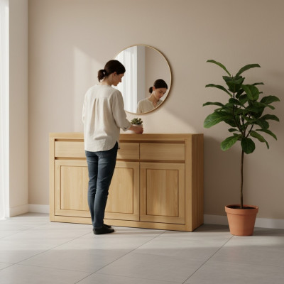 Designer Kommod Massivholz Kommoden Schaf Schief Echtes Holz Eech 140x90cm