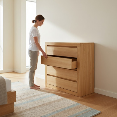 Kommodedesign Lowboard Dëscht Schaf Echt Holz Buffets Sideboard Kommoden