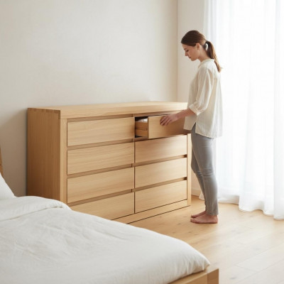 xxl Tirang-Kommod Echtholz Schaf Oak Massivholz Kommoden Sideboard Nei