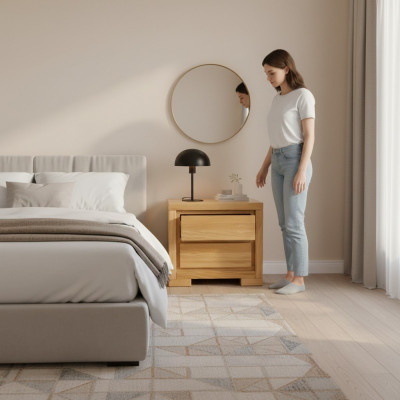 Nuetsdësch Holz Nuetsdëscher Dësch Konsole Nuecht Landhausstil Eeche Konsole