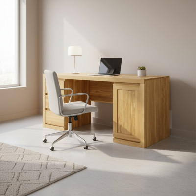 Schreifdësch Holzdësch Computerdësch Massivholz Bürodesk Dësch Büro Miwwelen Dëscher