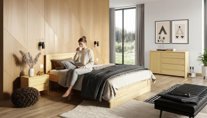 Kommode Schief Sideboard Schëffer Vollholz Holz Miwwelen Kommoden Schiefen Nei