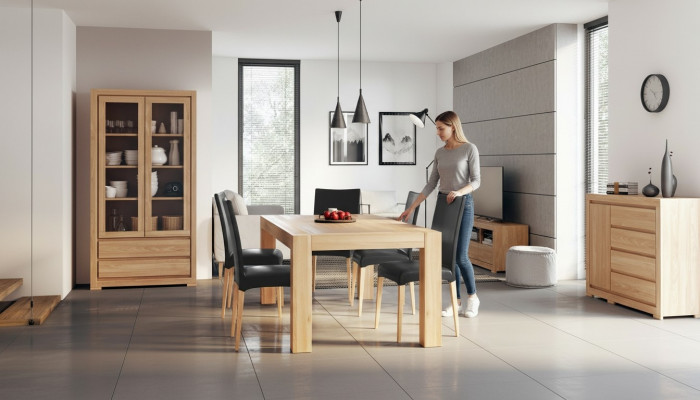 Holz Vitrine Wunnzëmmer Schaf Vollholz Schaf Holz Schief Glas Vitrinen Nei