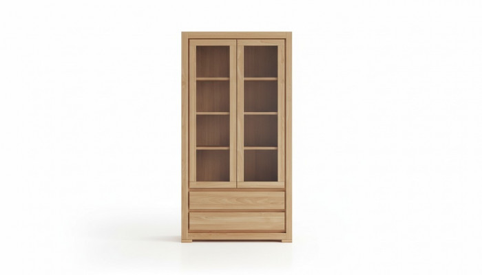Holz Vitrine Wunnzëmmer Schaf Vollholz Schaf Holz Schief Glas Vitrinen Nei