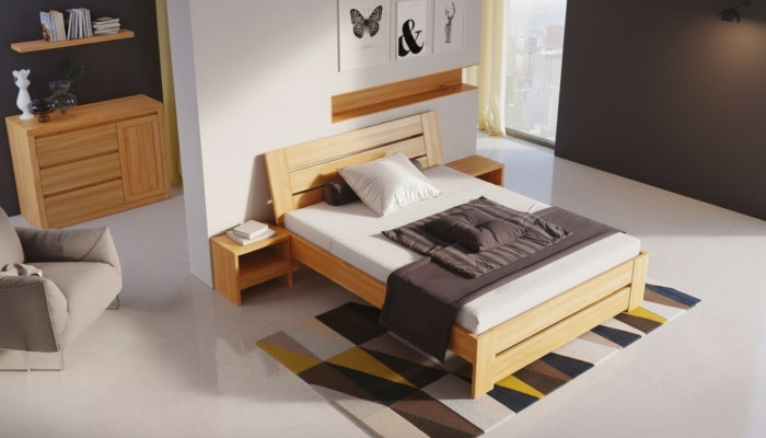 Holzbetter Eechte Holz Better Schlofkummer Hotel 180x200 Stil Massiv Miwwelen