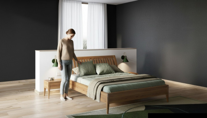 Klassescht Bett Barockstil Duebel Holz Hotel Better 180x200cm Neit Schlofzëmmer