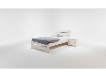 Bett Schlofzëmmer Komplett Set Better mat 2 Nuetsdëscher 100x200cm Loft Massiv