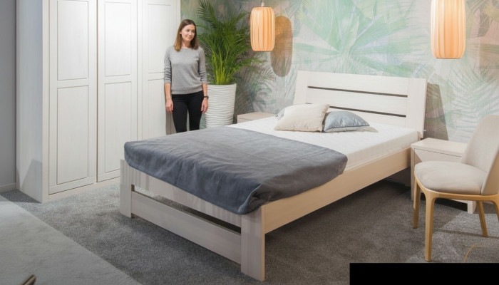 Bett Holz Massiv Better 100x200cm Eenzelbett Massivmöbel Miwwelen Schlofkummer