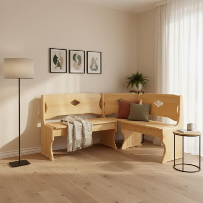 Eckbank Massivholz Kiefer Vollholz Iesszëmmer Landhaus Handaarbecht Eckbänk 