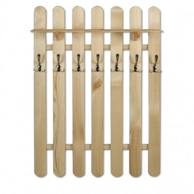 Kleederschaaf Wandkabinett mat 7 Haken, Wandpaneel Korridor Echt Holz