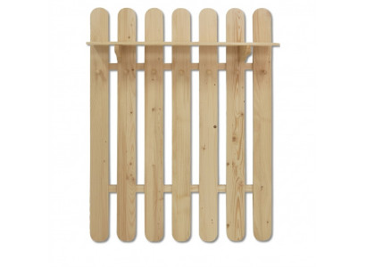 Kleederschaf Wandgarderob aus massiivem Kieferholz Kleederschaf mat 7 Haken
