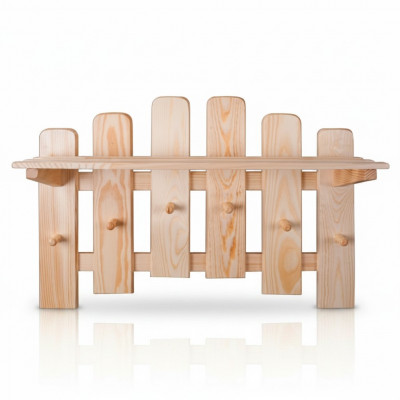Garderobepaneel Wandgarderob 6 Hacken 70x48 cm Gang Garderob Kiefer massiiv