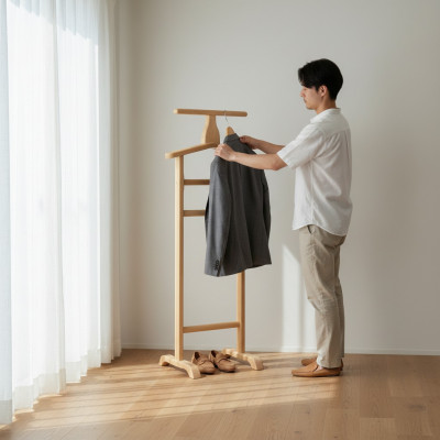 Kleederbock Garderobe Ständer Garderob handgemaachte Massivholz Ständer Nei