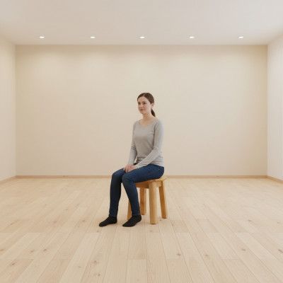 Holzhocker Sëtzocker Hocker Gästehocker Massiv Kiefer Kichenstull Sëtzbank Nei