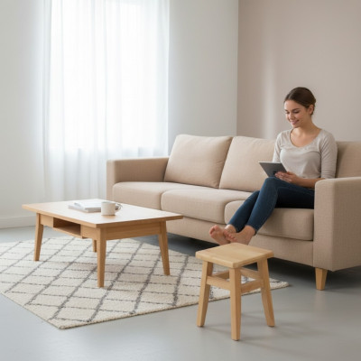 Hocker Sëtzmiwwel Holz Massiv Echt Holz Stull Sëtz Holzhocker Holzstull Sëtzhocker