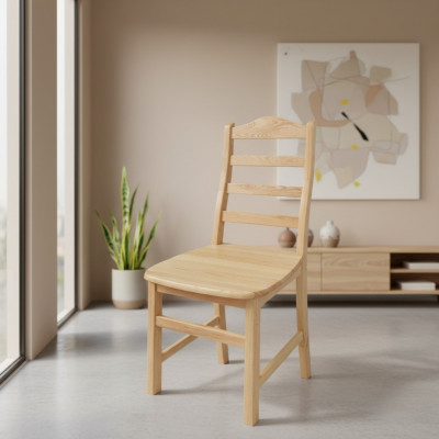 Iesszëmmerstull Massivholsstull Stull Fauteuil Miwwelen Massivt Holtz Handaarbecht Neia.
