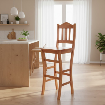 Barhocker Barstuhl Barmöbel Sëtzocker Holzhocker Massivholz Dréierocker