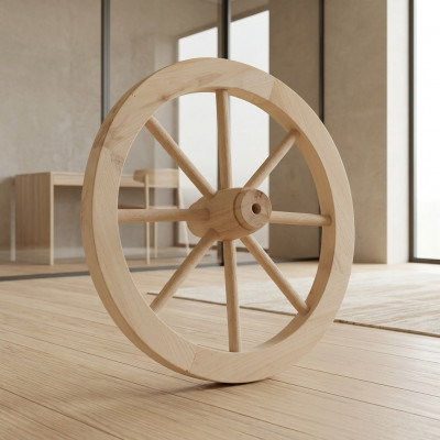 Dekorad Holzrad Ø 30 cm Speichenrad Wagerrad Gartendeko Geschäiftsdeko Vollholz