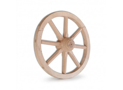 Holzrad Deko Rad Ø 40 cm Whitewash Speichenrad Wanddeko Gartendeko Wagenrad