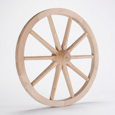 Dekorad Holzrad Ø 60 cm Speechenrad Wonrad Gäertendeko Buttekdeko Dekoratioun Nei