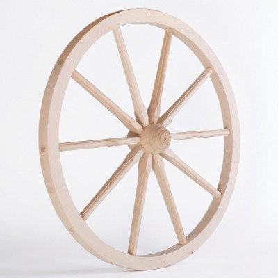 Wiederad Holzrad Speechenrad 80 cm Wanddekoratioun Päerdsrad Deko Gaart Nei