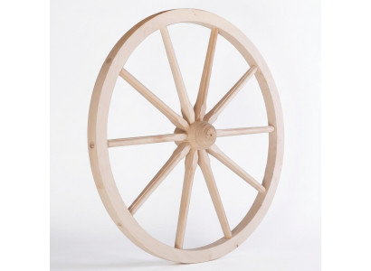 Wiederad Holzrad Speechenrad 80 cm Wanddekoratioun Päerdsrad Deko Gaart Nei