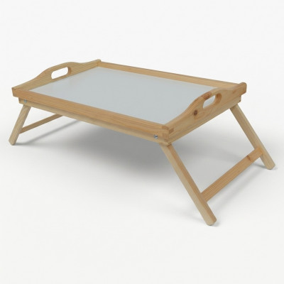 Frühstücksdësch Holz Laptop Dësch Eechte Holz Niewendësch Eechten Holz Tablett