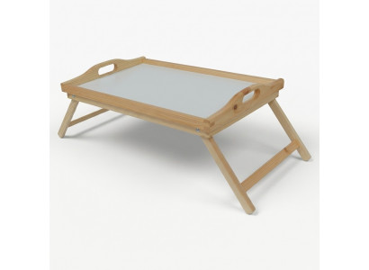 Frühstücksdësch Holz Laptop Dësch Eechte Holz Niewendësch Eechten Holz Tablett