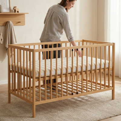 Babybett Kannerbett 120x60 Vollholz Miwwelen Holz Miwwelen Handaarbecht