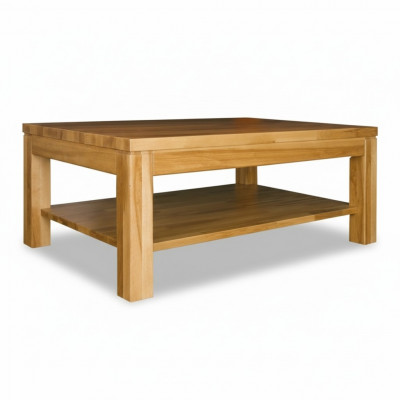 Massivholz Natur Couchtisch massiv Holz Miwwelen edel Design Wunnzëmmerdësch Dëscher