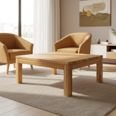 Couchtisch Niewentisch Richtegt Holz Massiv Miwwelen Eech 100x70cm Nei Stillen