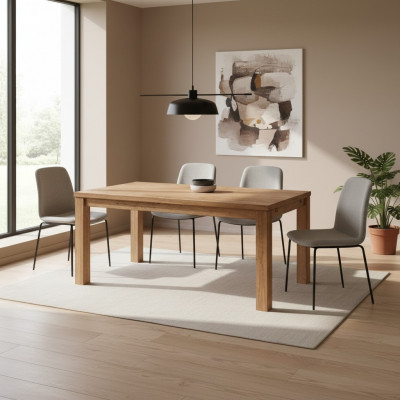 Iessdësch Holzdësch Holz Dëscher Dësch Iesszëmmer Massiv 80 * 80 cm Iesszëmmerdësch