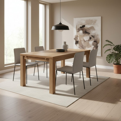 Dësch Holz 160x90cm Echte Iesszëmmer Miwwelen Still Massiv Holzmiwwelen Iessdëscher Nei