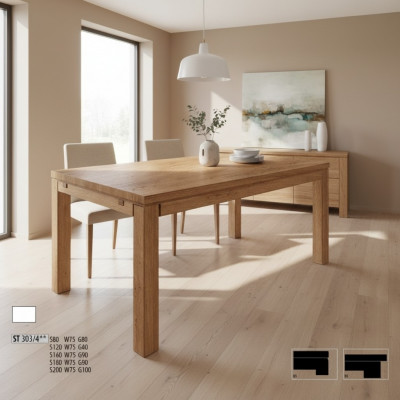 Modernen Dësch Iessdësch Holz Holzdësch Iesszëmmer Wunnzëmmertësch Massivholz Nei