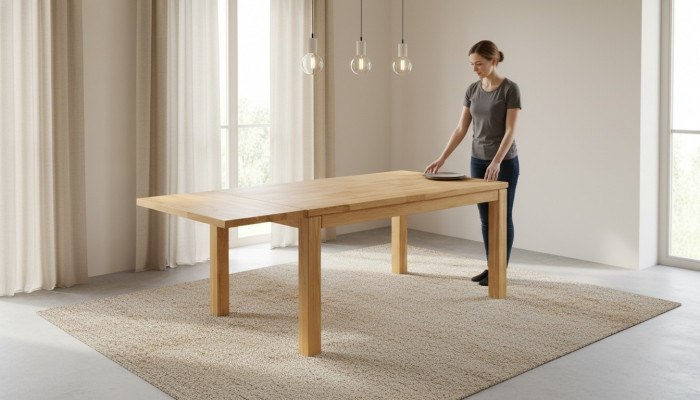Iessdësch Massiv Dësch Echt Holz Dëscher Eech Iesszëmmer Massiv 160x90cm Nei