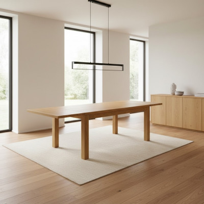 Dësch Iessdësch Eechtholt Holzdësch Dëscher Iesszëmmer 120x80cm Massivholz Nei