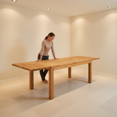 Iessdësch Holz Dëscher Wunn- Iess- Zëmmer Dësch Massivholz 140x90cm Iessdëscher Massiv