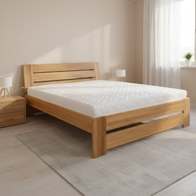 Bett Duebelbett Eeche Bestiedebett Holzbett 200x200 Bettgestell Massiv Miwwelen Better