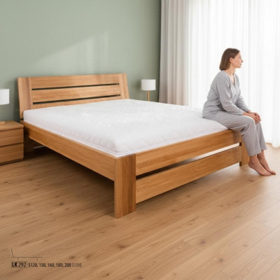 Schlofzëmmer Holzbett Eechte Holz Bett Better Hotel 140x200 Stil Massiv Miwwelen