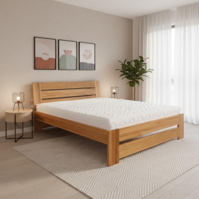Schlofzëmmer Holzbett Eechte Holz Bett Better Hotel 140x200 Stil Massiv Miwwelen
