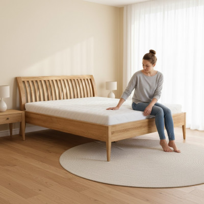 Bett Massivholz Duebel Bestietsbett Bouche Schlofzëmmer-Miwwel Holz 160x200cm Nei