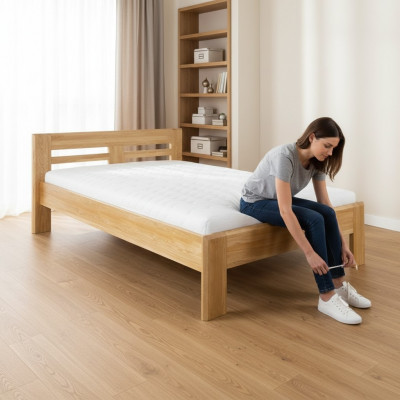 Better Holzbett Eechte Holz Bett Hotel Design Stil Massiv 140x200 Schlofkummer