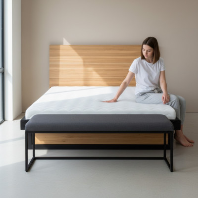 Modern Bett Echt Holz 140x200cm Design Better Bettgestell Eichen Stil Nei