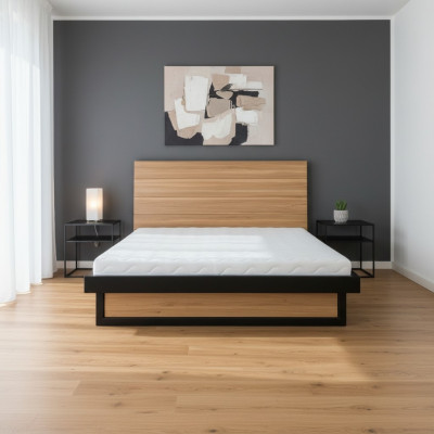 Modern Bett Echt Holz 140x200cm Design Better Bettgestell Eichen Stil Nei