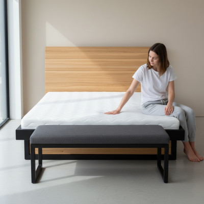 Bett Duebelbett Eech Bestietnesbett Holzbett 120x200 Bettgestell Massiv Miwwelen Better