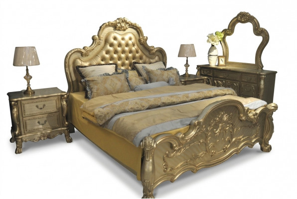 Bett Polsterbett Luxus Duebel Schlofkummer Barock Holz Lieder Better