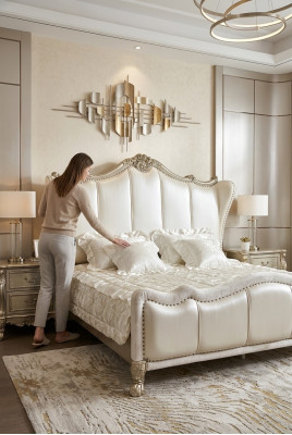 Klassescht Bett Barock Rokoko Chesterfield Stil Duebel Lieder Hotel Antik Better